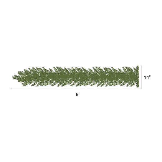 Vickerman 9' Camden Fir Christmas Garland Unlit