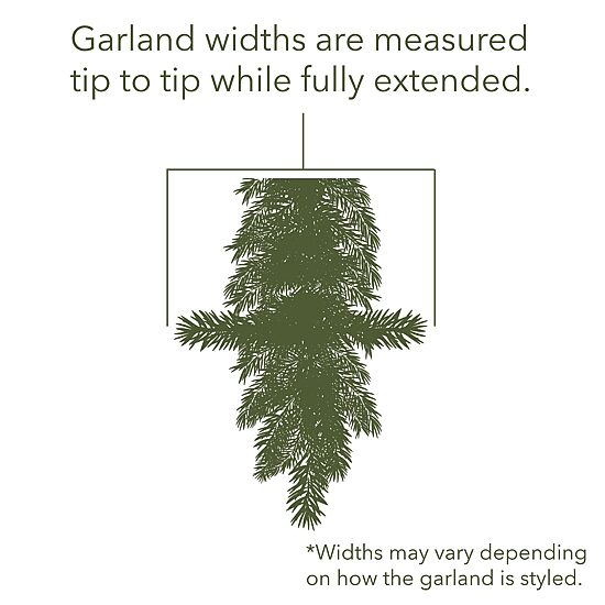 Vickerman 9' Camden Fir Christmas Garland Unlit