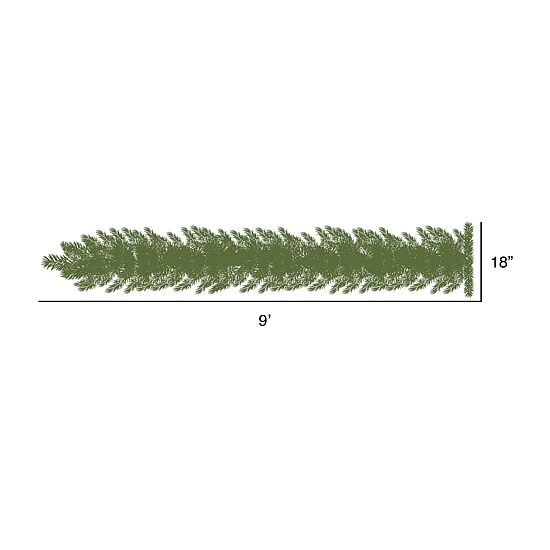 Vickerman 9' Oregon Fir Christmas Garland with 150 Warm White LED Lights