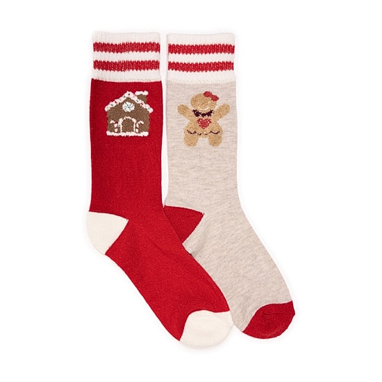 Muk Luks Womens 2 Pair Crew Socks