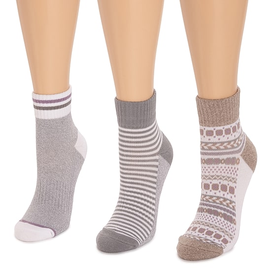 Muk Luks 3 Pair Compression Socks Womens