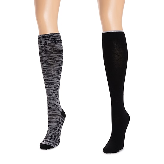 Muk Luks 2 Pair Compression Socks Womens