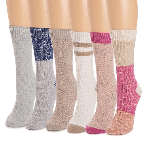 Muk Luks Womens Multi-Pack Boot Socks, One Size Fits Most, Black