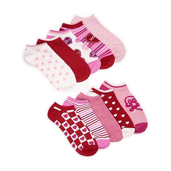 Muk Luks Womens Multi-Pack 10 Pair Low Cut Socks