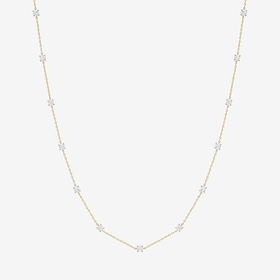 Diamond Addiction (G-H / Si2-I1) Womens 2 CT. T.W. Lab Grown White Diamond 10K Gold 20 Inch Pendant Necklace