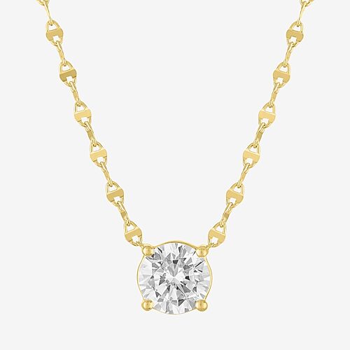 Diamond Addiction (G-H / Si2-I1) Womens 2 CT. T.W. Lab Grown White Diamond 10K Gold 18 Inch Pendant Necklace, One Size, Yellow