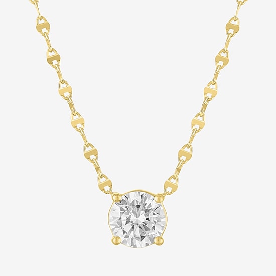 Diamond Addiction (G-H / Si2-I1) Womens 2 CT. T.W. Lab Grown White Diamond 10K Gold 18 Inch Pendant Necklace