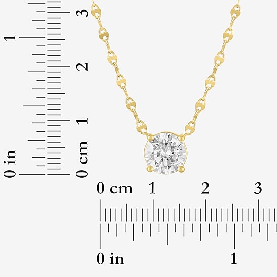 Diamond Addiction (G-H / Si2-I1) Womens 2 CT. T.W. Lab Grown White Diamond 10K Gold 18 Inch Pendant Necklace