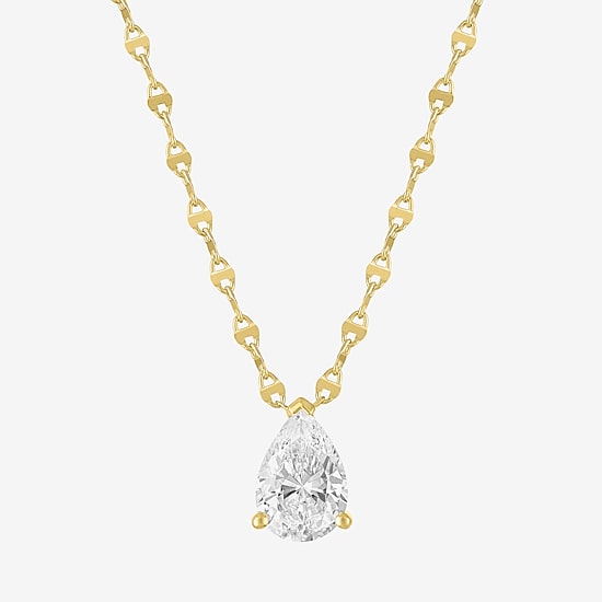 Diamond Addiction (G-H / Si2-I1) Womens 2 CT. T.W. Lab Grown White Diamond 10K Gold 18 Inch Pendant Necklace