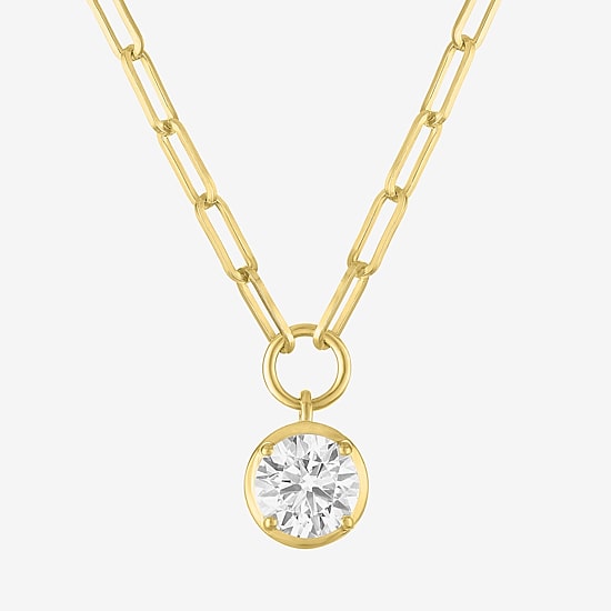 Diamond Addiction (G-H, Si2-I1) Womens 1 1/2 CT. T.W. Lab Grown White Diamond 14K Gold Over Silver 18 Inch Pendant Necklace