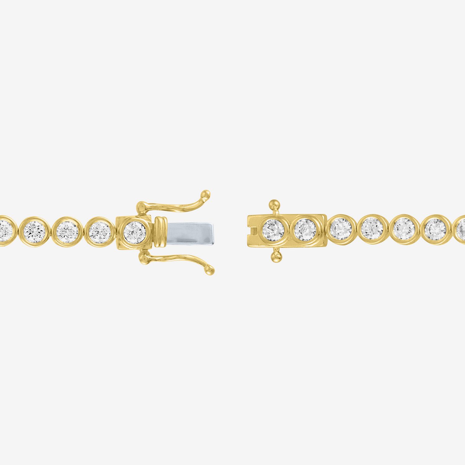 Diamond Addiction (G-H, Si2-I1) Womens 4 CT. T.W. Lab Grown White Diamond 14K Gold Over Silver 7.25 Inch Tennis Bracelet