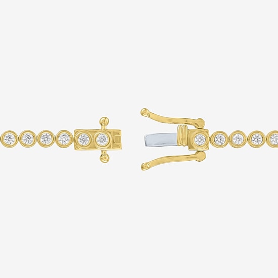 Diamond Addiction (G-H, Si2-I1) Womens White Diamond 14K Gold Over Silver 17 Inch Tennis Necklace