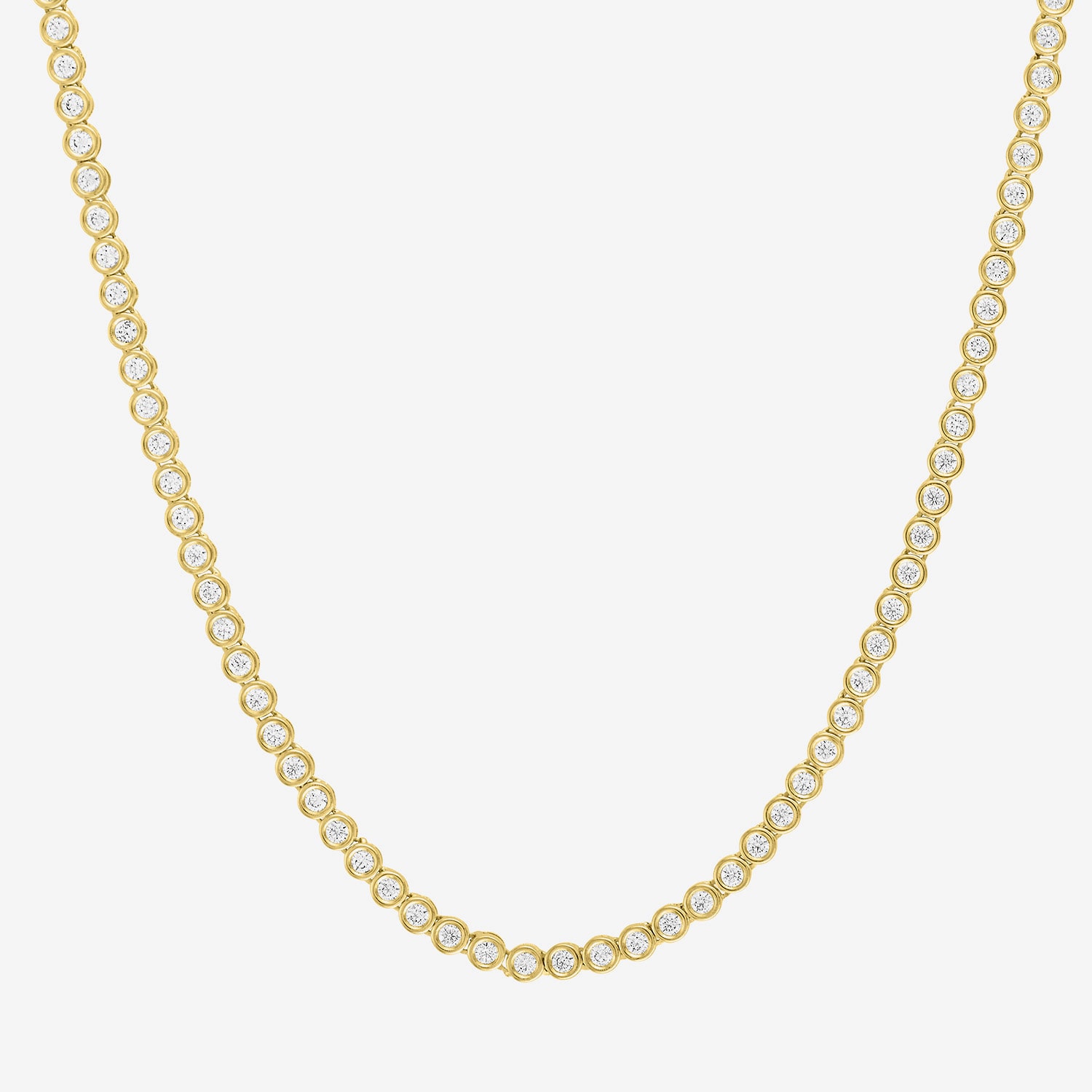 Diamond Addiction (G-H, Si2-I1) Womens White Diamond 14K Gold Over Silver 17 Inch Tennis Necklace