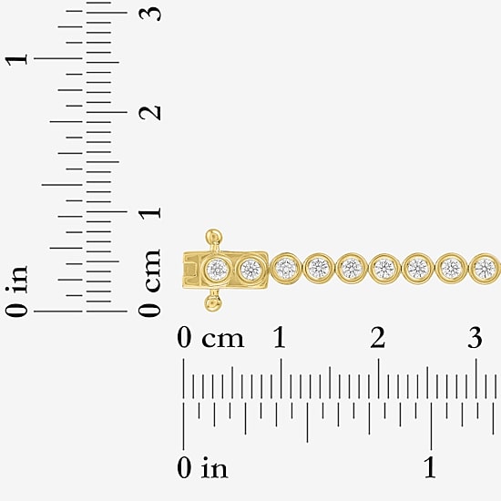 Diamond Addiction (G-H, Si2-I1) Womens White Diamond 14K Gold Over Silver 17 Inch Tennis Necklace