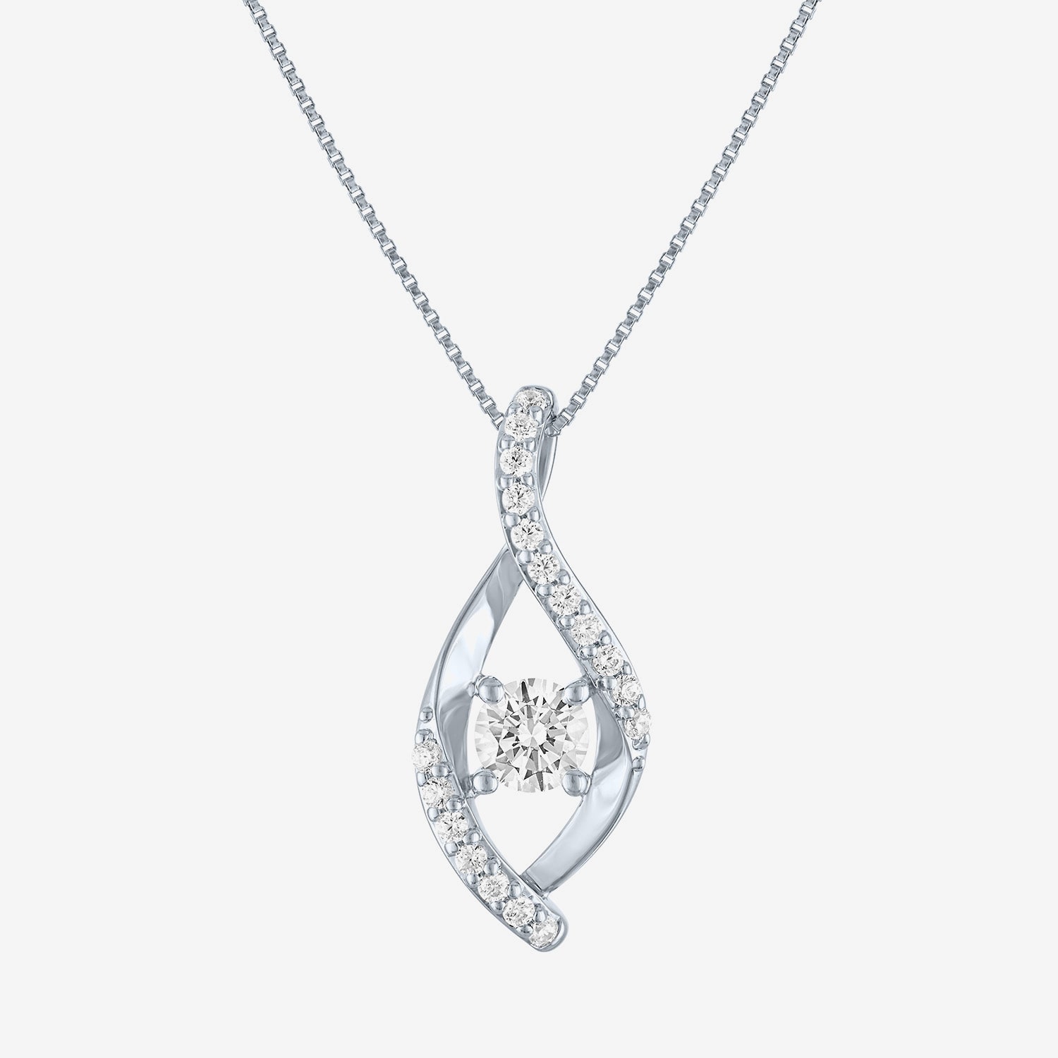 (G-H, Si2-I1) Womens 5/8 CT. T.W. Lab Grown White Diamond Sterling Silver 18 Inch Pendant Necklace