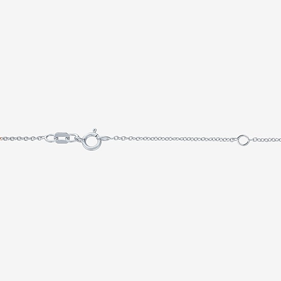 Cross (G-H,Si2-I1) Womens Diamond Accent Lab Grown White Diamond Accent Sterling Silver Cross 16 Inch Pendant Necklace