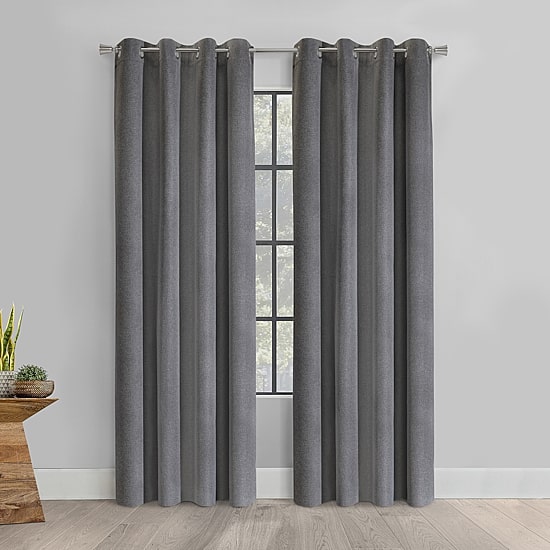 Thermaplus Duo Vice Versa Grommet Top 100% Blackout Single Curtain Panel