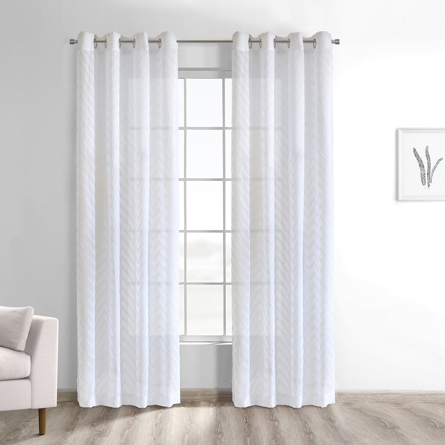 Habitat Regina Grommet Top Sheer Single Curtain Panel