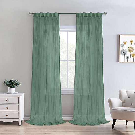Habitat Paloma Back Tab Sheer Single Curtain Panel