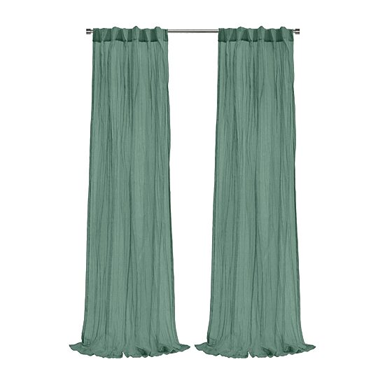 Habitat Paloma Back Tab Sheer Single Curtain Panel