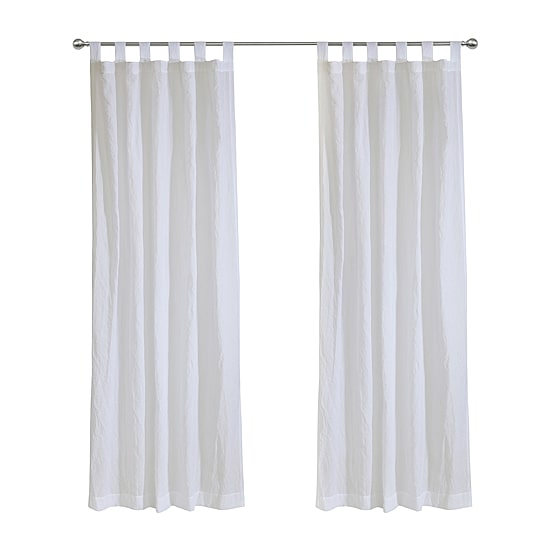 Habitat Crushed Tab Top Sheer Single Curtain Panel