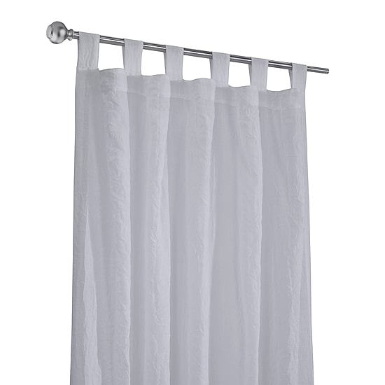 Habitat Crushed Tab Top Sheer Single Curtain Panel