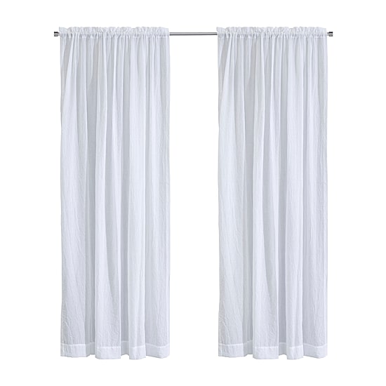 Habitat Crushed Rod Pocket Sheer Single Curtain Panel