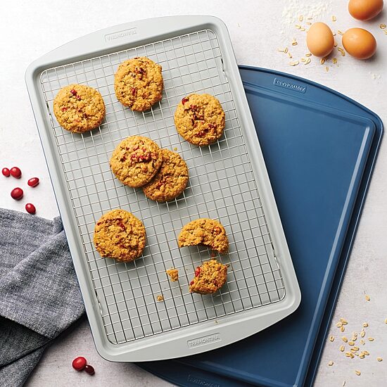 Tramontina Rise 3-pc. Cookie Sheet and Cooling Rack Set