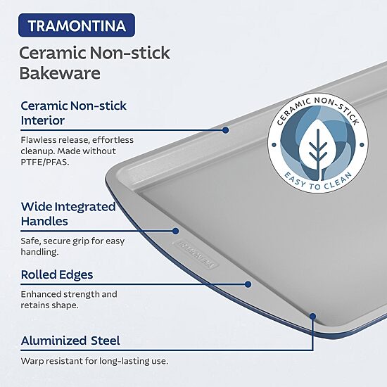 Tramontina Rise 3-pc. Cookie Sheet and Cooling Rack Set