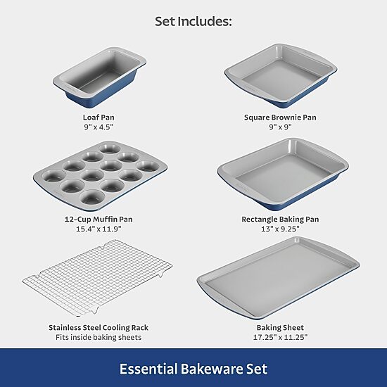 Tramontina Rise 6-pc. Cookie Sheet and Cooling Rack Set