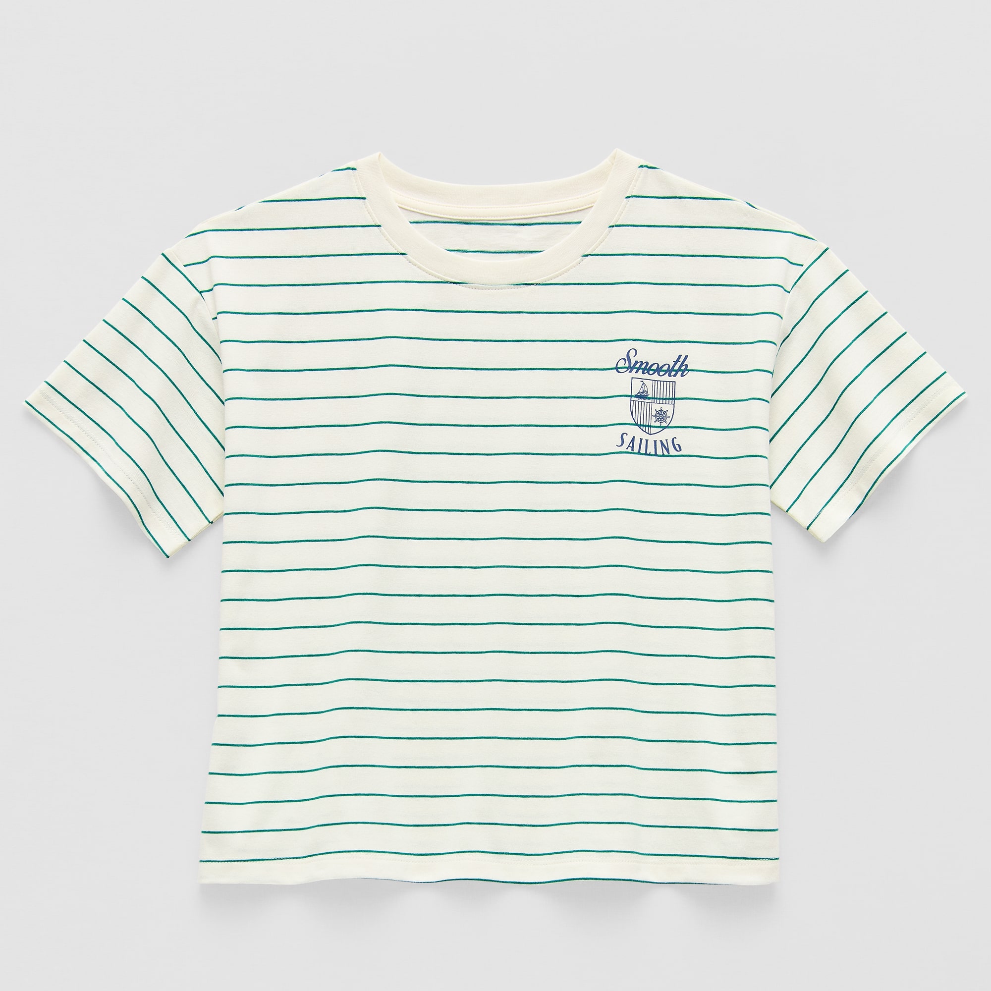 Thereabouts Little & Big Kid Girls Crew Neck Short Sleeve Boxy Fit Graphic T-Shirt