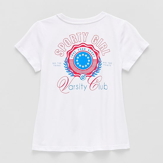 Xersion Little & Big Kid Girls Crew Neck Short Sleeve Regular Fit Graphic T-Shirt