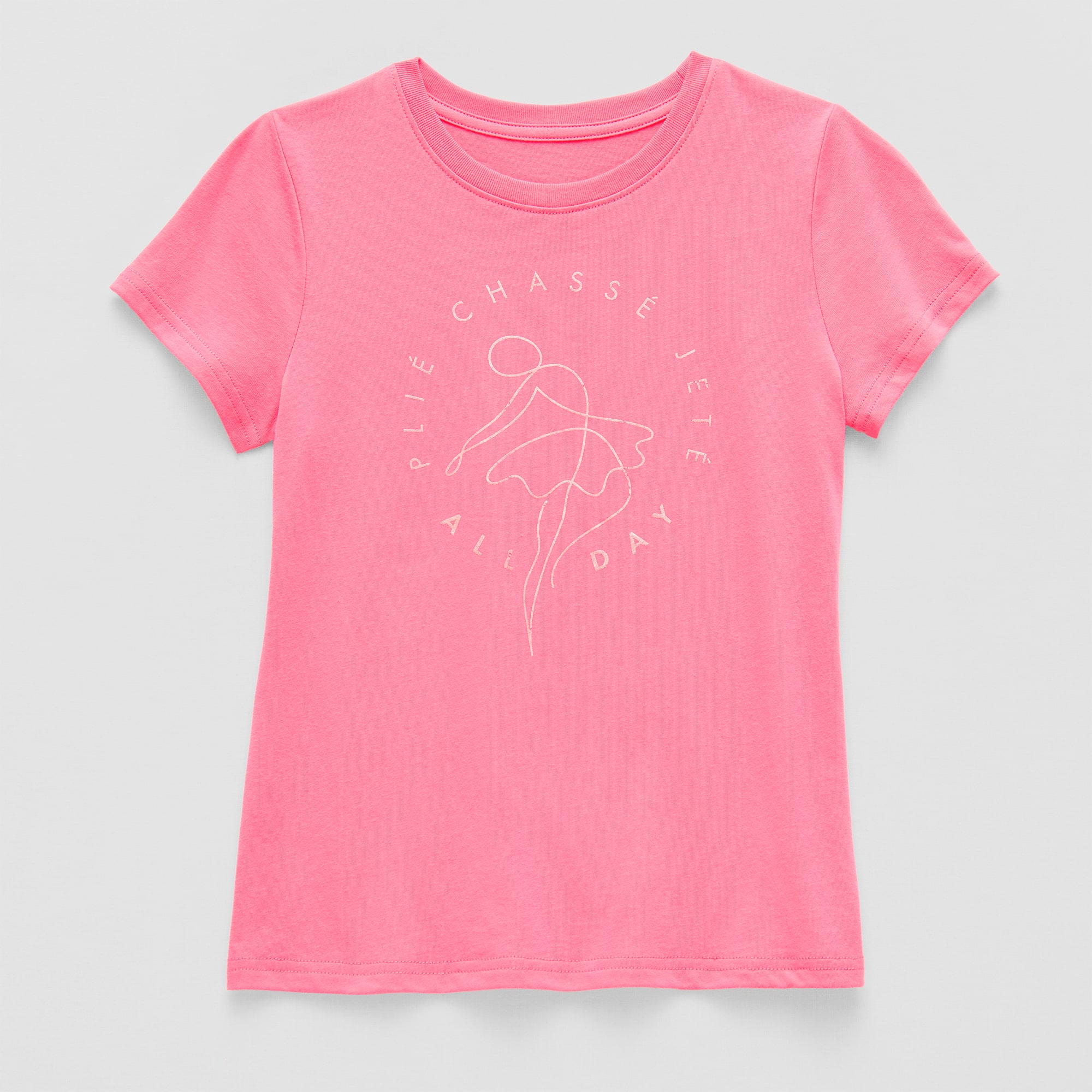 Xersion Little & Big Kid Girls Crew Neck Short Sleeve Regular Fit Graphic T-Shirt