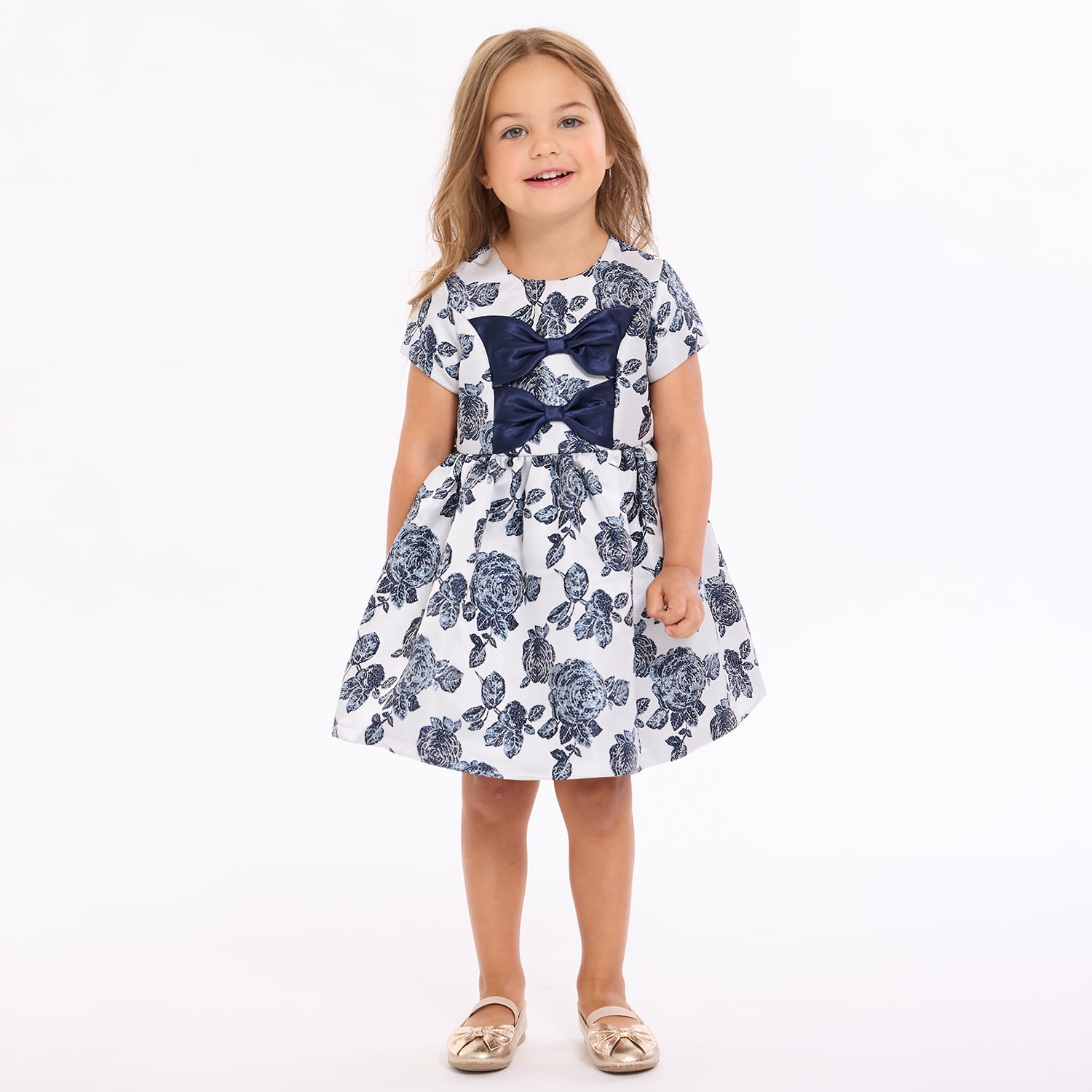 Bonnie Jean Toddler Girls Short Sleeve Cap Fit + Flare Dress