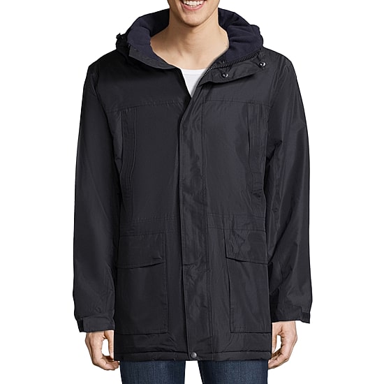 Victory Mens Big and Tall Hooded Midweight Overcoat