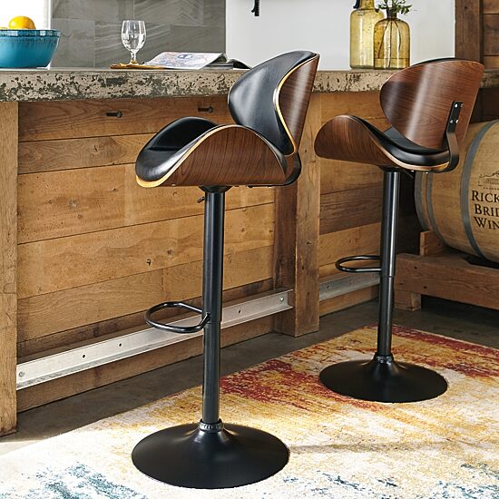 Signature Design by Ashley® Bellatier Upholstered Adjustable Height Barstool