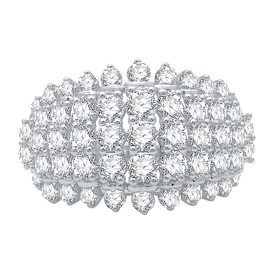 Womens 2 CT. T.W. Lab Grown White Diamond 10K Gold Cocktail Ring