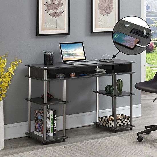 Designs 2 Go Desk with Charging Station