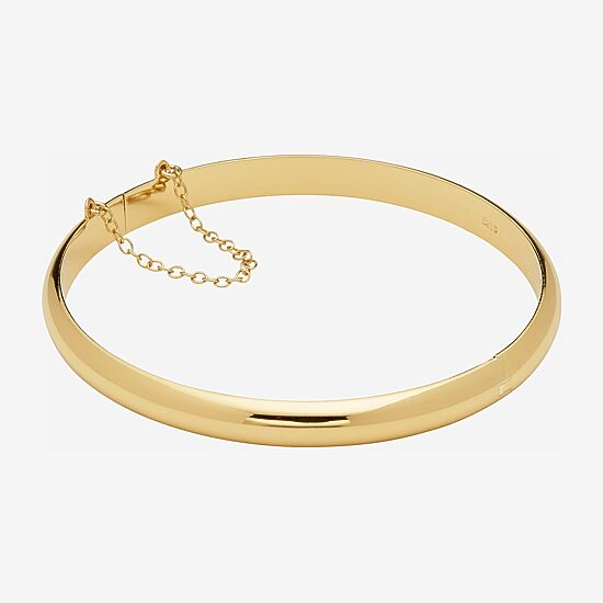 Womens 24K Gold Over Silver Bangle Bracelet