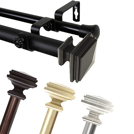 Rod Desyne Bedpost Double Curtain Rod