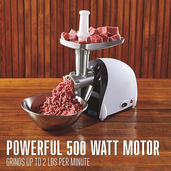 Weston 500-Watt no.5 Electric Grinder and Sausage Stuffer