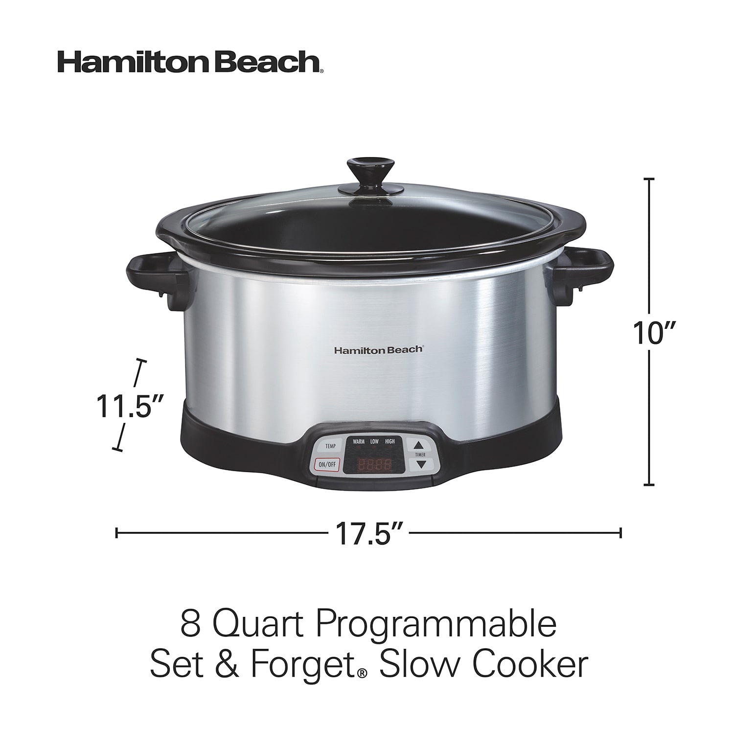 Hamilton Beach® 8 Qt Stainless Steel Slow Cooker