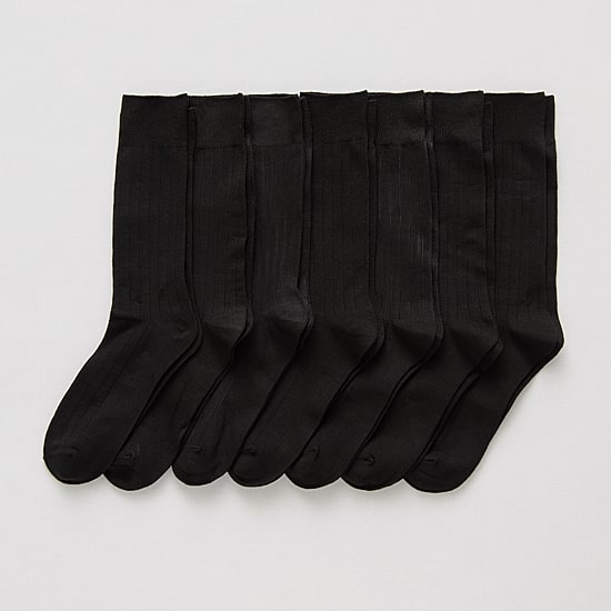 Van Heusen Mens 7 Pair Crew Socks
