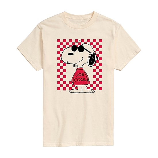 Joe Cool Tee Womens Juniors Crew Neck Short Sleeve Regular Fit Peanuts Graphic T-Shirt