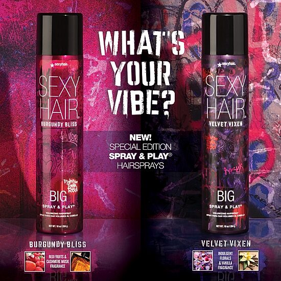 Sexy Hair Spray & Play Limited Edition-Burgundy Bliss Hair Spray 10 oz.
