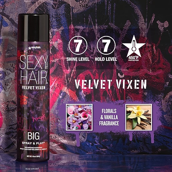 Sexy Hair Spray & Play Limited Edition- Vixen Hair Spray 10 oz.