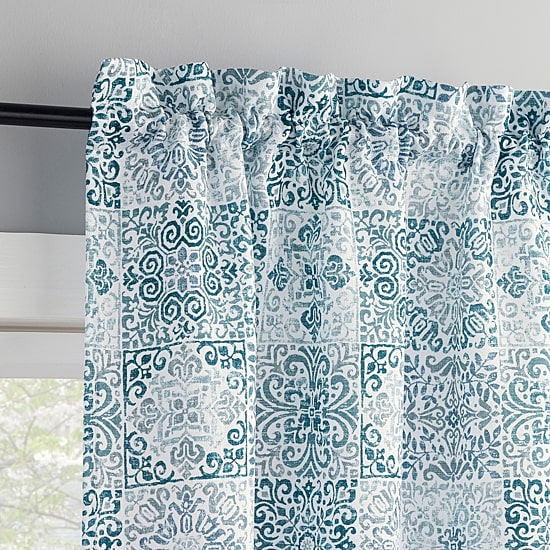 No 918 Genoa Mosaic 2-pc. Rod Pocket Window Tier