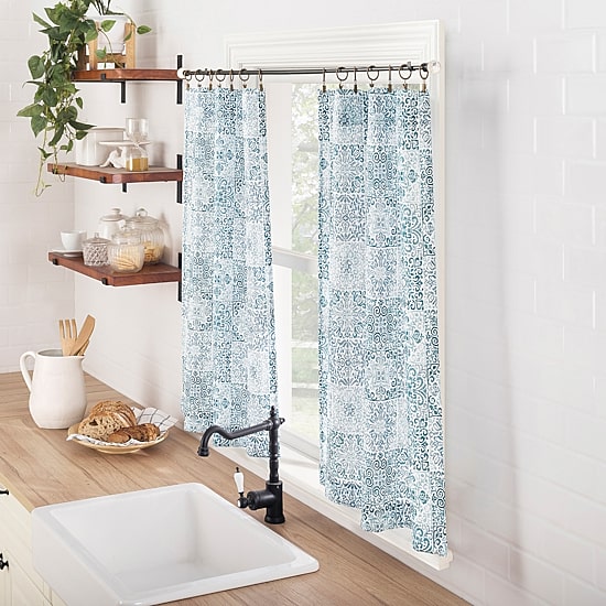 No 918 Genoa Mosaic 2-pc. Rod Pocket Window Tier