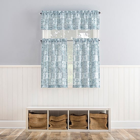 No 918 Genoa Mosaic 2-pc. Rod Pocket Window Tier