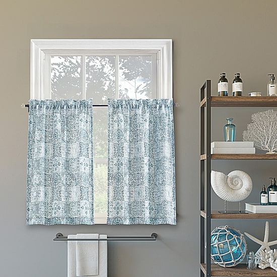 No 918 Genoa Mosaic 2-pc. Rod Pocket Window Tier